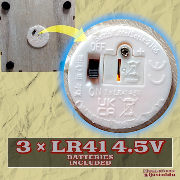 LED Wooden Candle Box with Snowflake & Forest Design | 5″×5″×5″ | Cherry Wood - Picture 13 of 16